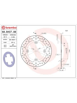 Tarcza Hamulcowa Brembo Serie Oro Fixed Prime Line Suzuki RMZ 250/ 450 (16-) [śr. 240 mm]