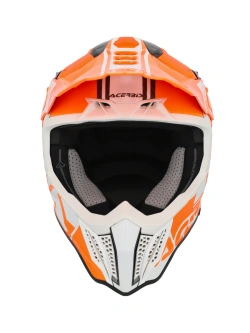 Kask enduro Acerbis Airstrike-C biało-pomarańczowy