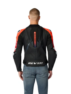 Kurtka motocyklowa skórzana REV’IT! Hyperspeed 3 Pro czarno-czerwona