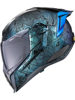 Kask integralny Icon Ultraflite MIPS Opal Mandala czarno-niebieski