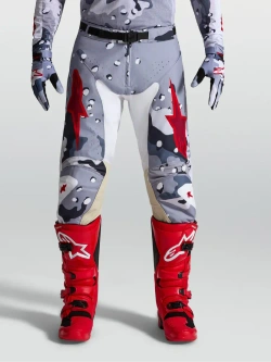 Spodnie cross Alpinestars MX Racer Air Lone biało-szaro-czerwone