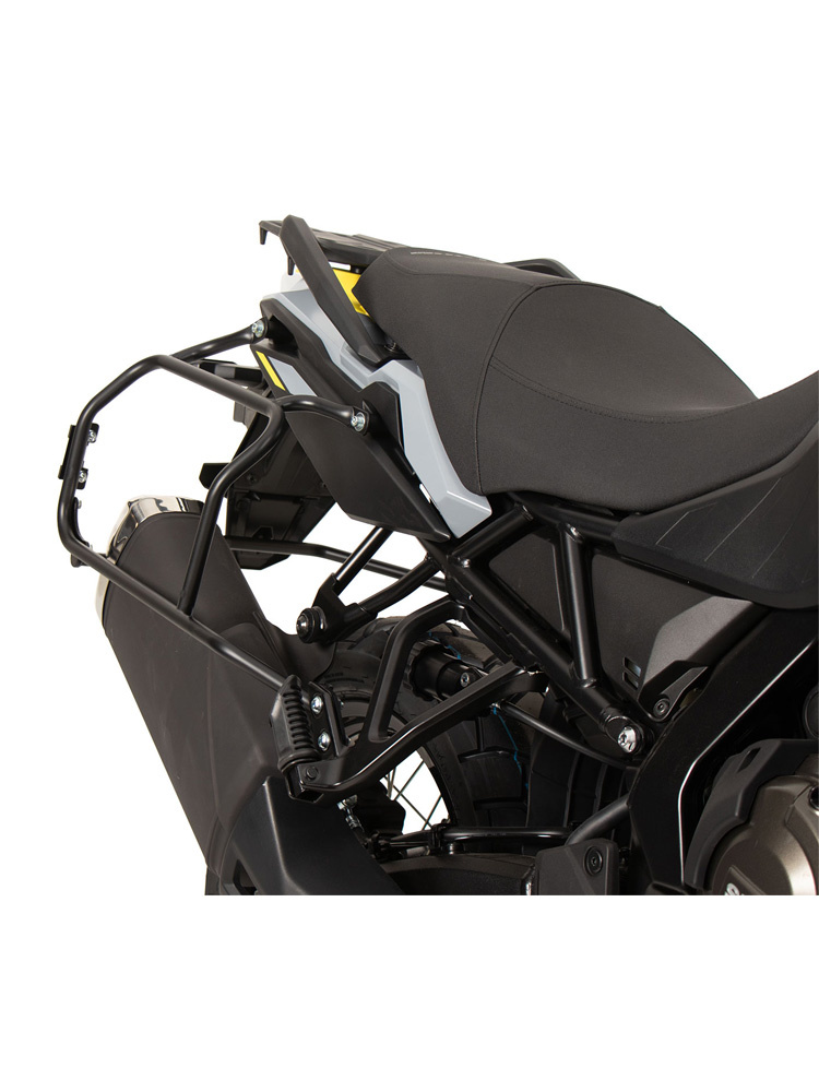 Zestaw: kufry boczne + stelaże Hepco&Becker Xplorer Cutout do Suzuki V-Strom 800 DE (23-) srebrne