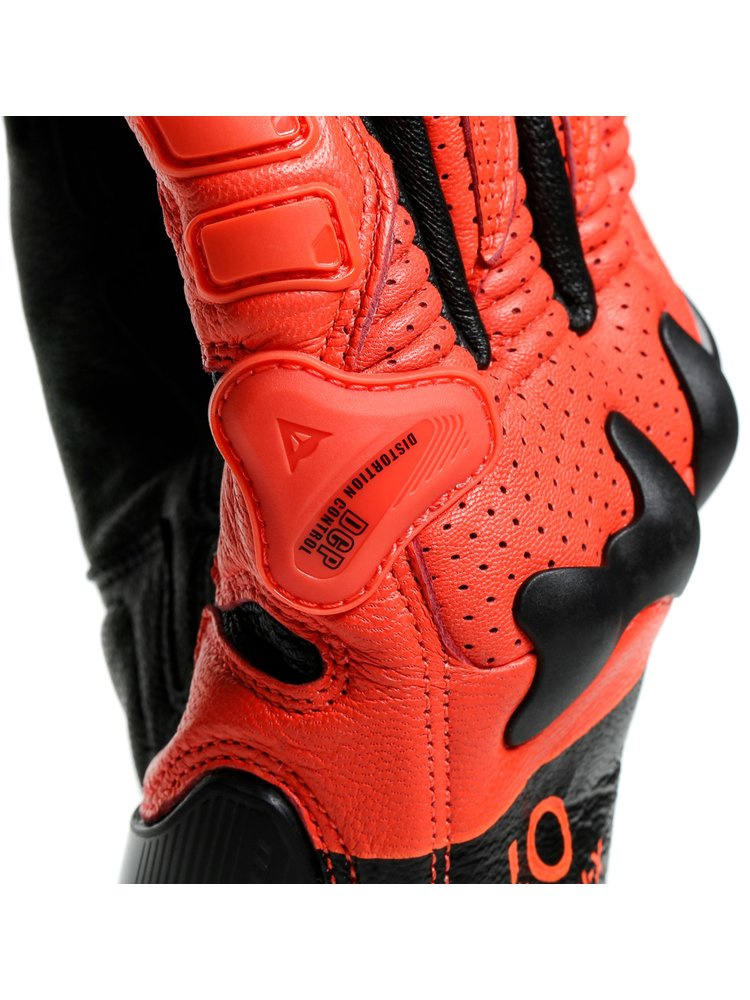 Skórzane rękawice motocyklowe Dainese X-Ride czarno-fluo czerwone