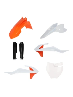 Pełny zestaw plastików Acerbis KTM 50 SX (16-)/ GasGas MC 50 (22-23) czarno-biało-pomarańczowy