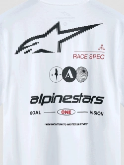 Koszulka z krótkim rękawem Alpinestars Asym Csf biało-czarna