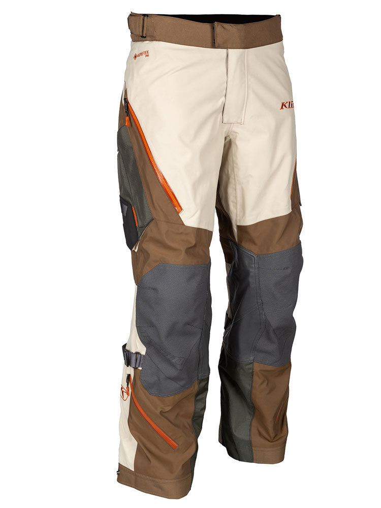 Spodnie motocyklowe tekstylne Klim Badlands Pro brązowo-pomarańczowe