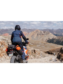 Kurtka motocyklowa tekstylna Klim Badlands Pro niebiesko-czerwona