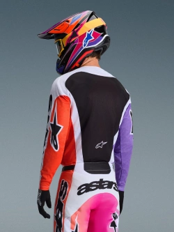 Bluza cross Alpinestars MX Racer Air Portl fioletowo-różowo-biała