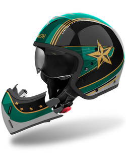 Kask modułowy Airoh J110 Command czarno-zielony