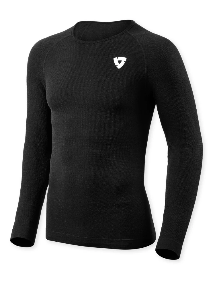 Koszulka termoaktywna z długim rękawem REV’IT! Heliox unisex, czarna