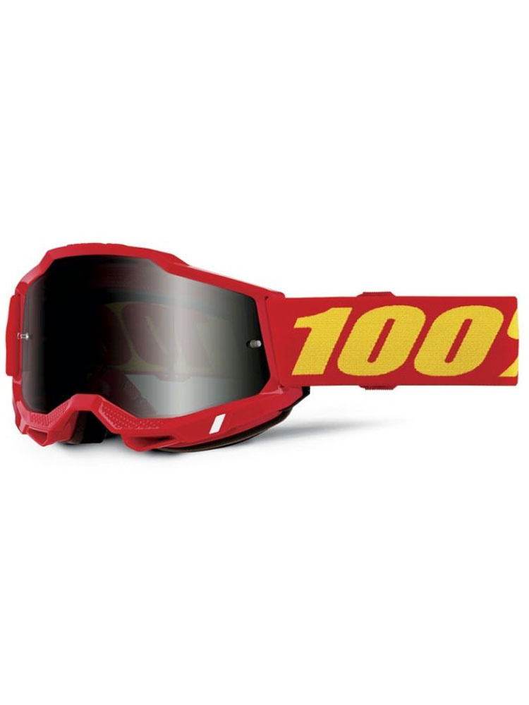 Gogle motocyklowe 100% Accuri 2 Sand z podwójną szybką przyciemnianą, czerwono-zółte