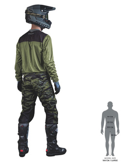 Bluza motocross Scott 350 Dirt zielono-czarna