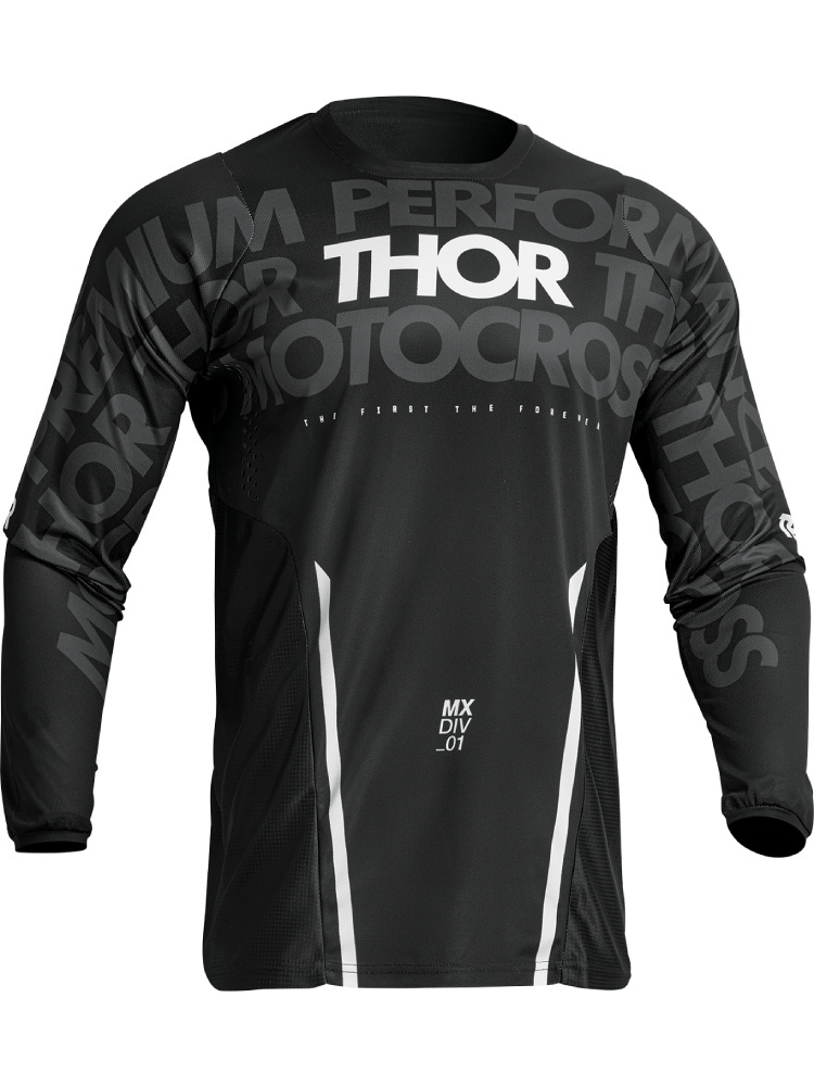 Bluza enduro Thor Pulse Mono czarno-biała