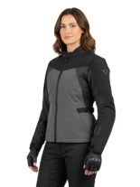 Kurtka motocyklowa damska tekstylna REV’IT! Lamina GTX szaro-czarna
