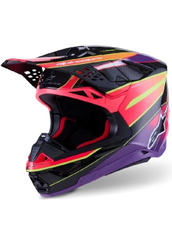 Kask enduro Alpinestars MX Supertech M10 Era różowo-fioletowy-fluo