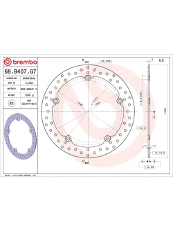 Tarcza Hamulcowa Brembo Serie Oro Fixed Prime Line Honda (wybrane modele) [śr. 320 mm]