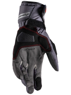 Rękawice motocyklowe Leatt Hydradri 6.5 Iron czarno-szaro-czerwone