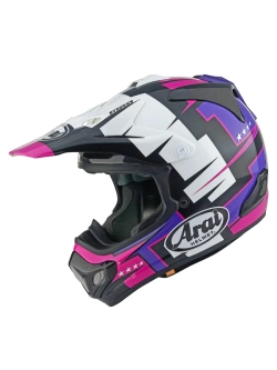 Kask enduro Arai MX-V Evo Battle fioletowy