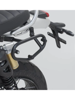 Zestaw: sakwa boczna Legend Gear LC2 + stelaż SLC SW-Motech Triumph Scrambler 1200 X (24-)/ XC (18-23)/ XE (18-) czarno-brązowa [poj.: 13.5 l; na lewą stronę]