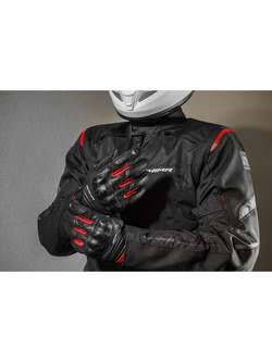 Rękawice motocyklowe Shima Rush czarno-czerwone