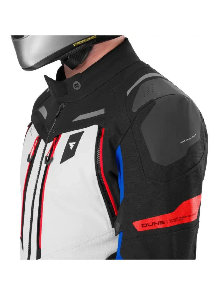 Kurtka motocyklowa tekstylna Shima Dune 2.0 G2 czarno-biało-niebieska