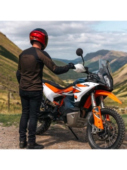 Jeansy motocyklowe Knox Colton Slim Aged Black Rust czarne