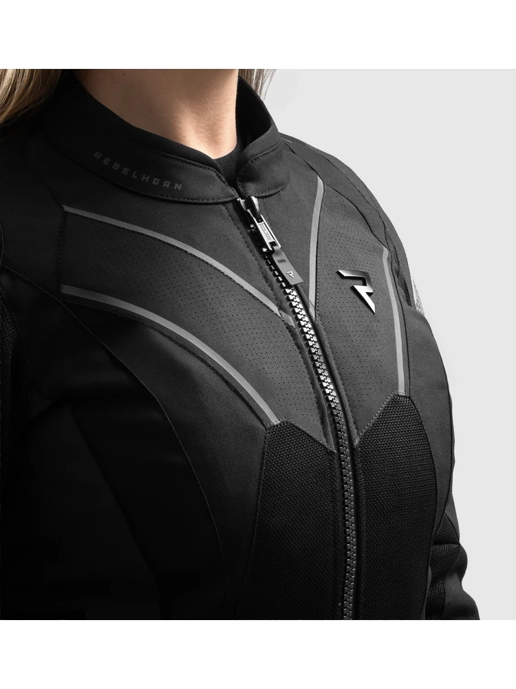 Kurtka motocyklowa damska tekstylna Rebelhorn Hiflow V czarna