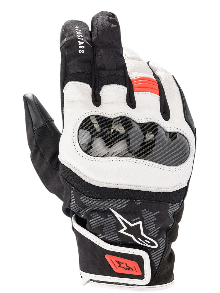 Rękawice motocyklowe Alpinestars SMX Z Drystar biało-czarne