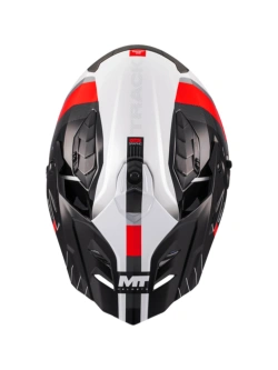 Kask adventure MT Track SV Nomad A15 biało-czarno-czerwony, połysk