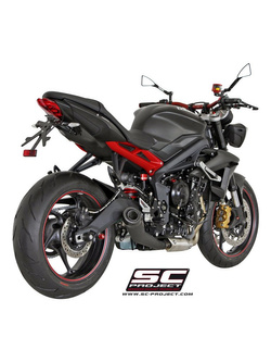 Tłumik stożkowy (Czarny Mat) Slip-on SC-Project do Triumph STREET TRIPLE 675 / R [13-16]/ RX [15-16]