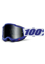 Gogle motocyklowe 100% Accuri 2 Sand z przyciemnianą szybką niebiesko-białe