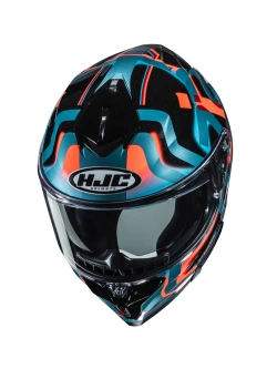 Kask integralny HJC i72 Tala czarno-niebiesko-pomarańczowy
