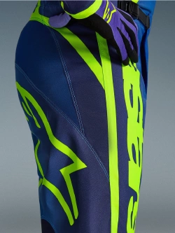 Spodnie cross Alpinestars MX Fluid Apex czarno-niebieskie-fluo