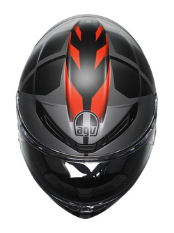 Kask integralny AGV K6 S Karve czarno-szaro-czerwony matowy
