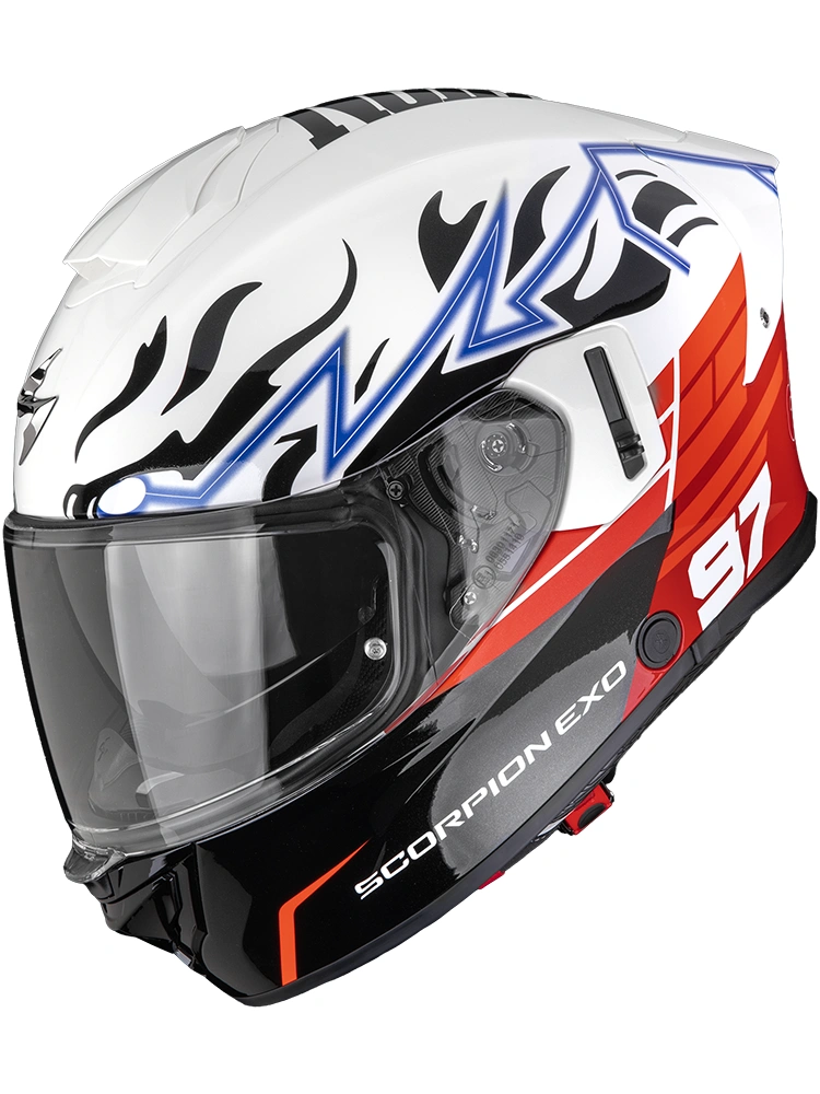 Kask integralny Scorpion EXO-530 AIR JSK 97 biało-czerwony