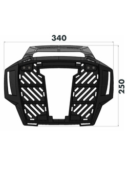 Stelaż centralny AluRack Hepco&Becker do zamontowania na oryginalnym stelażu Piaggio MP3 350 (18-21)