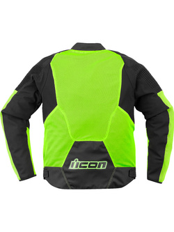 Kurtka motocyklowa tekstylna Icon Overlord 3 Mesh fluo-czarna