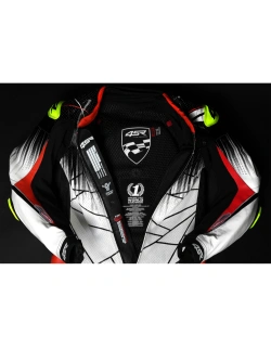 Kombinezon motocyklowy jednoczęściowy 4SR Racing Ultra Light Matrix AR biało-czarno-czerwony