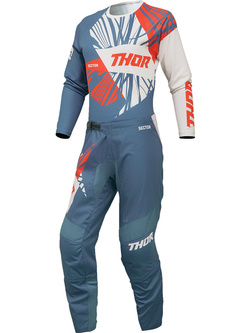 Bluza enduro damska Thor Sector Split niebiesko-biała
