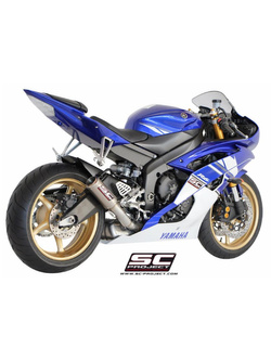 Tłumik SC-Project CR-T Carbon / Titanium (Slip-on, Wysoka pozycja) - Yamaha YZF R6 [06-16]