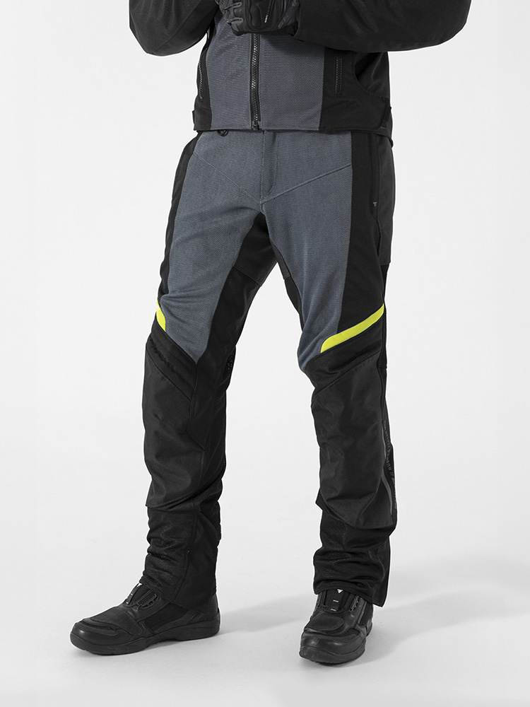 Spodnie motocyklowe tekstylne Shima Rush 2.0 Vent czarno-szare-fluo