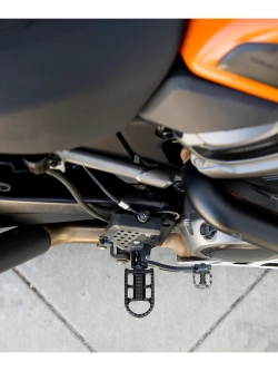 Podnóżki motocyklowe Biltwell Mushman wybrane modele Harley-Davidson czarne