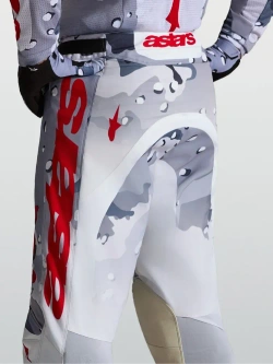 Spodnie cross Alpinestars MX Racer Air Lone biało-szaro-czerwone