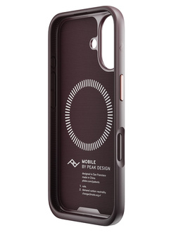 Etui Peak Design Mobile Everyday Fabric do smartfona iPhone 16 bordowe