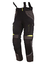 Spodnie motocyklowe damskie tekstylne Modeka Panamericana czarno-neonowe
