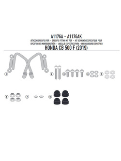 Mocowanie do szyb Kappa 1176AK, 1176ABLK Honda CB 500 F (19-23)