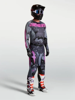 Spodnie cross Alpinestars MX Racer Lone szaro-fioletowe