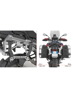 Adapter do montażu kufrów bocznych Monokey GIVI na oryginalnym stelażu BMW R 1300 GS Adventure (25-) czarny