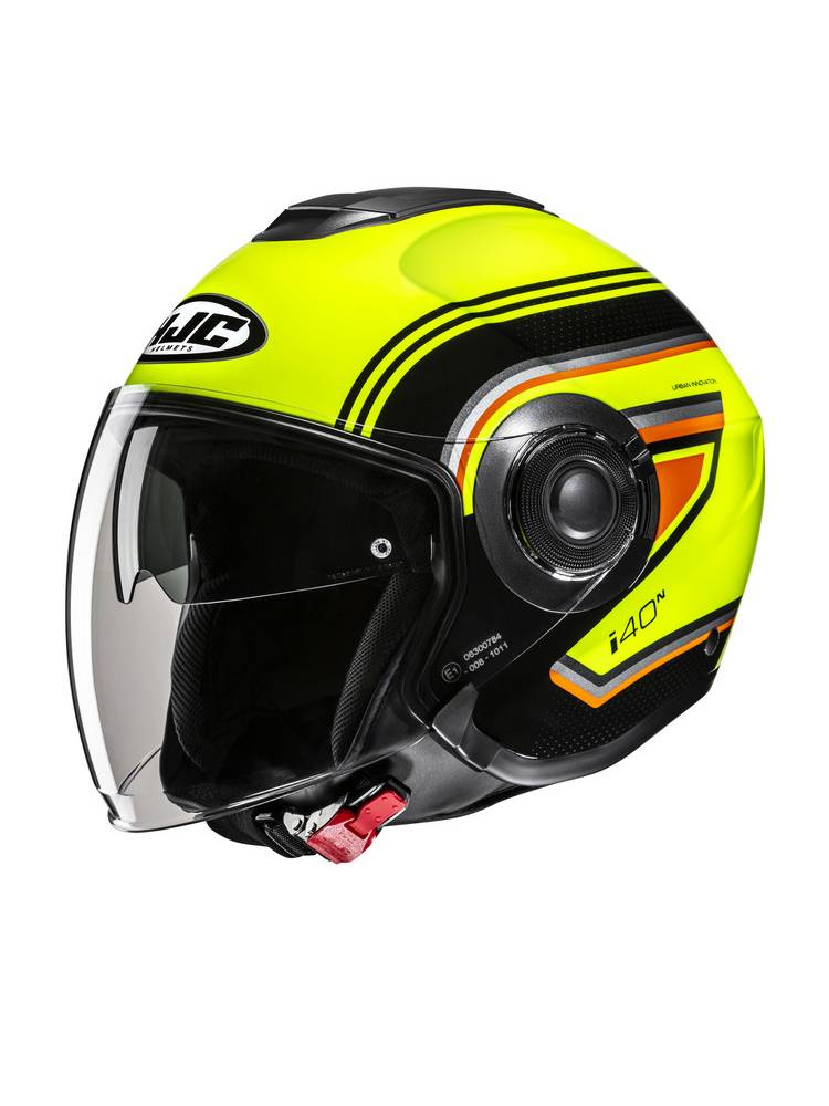 Kask otwarty HJC i40N Linia żółto-czarny