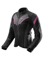 Kurtka motocyklowa damska tekstylna Rebelhorn Hiflow V czarno-szaro-różowa